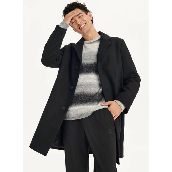 DKNY NWT Men’s “Derron” All Weather Parka Coat Navy Basket Weave 42R